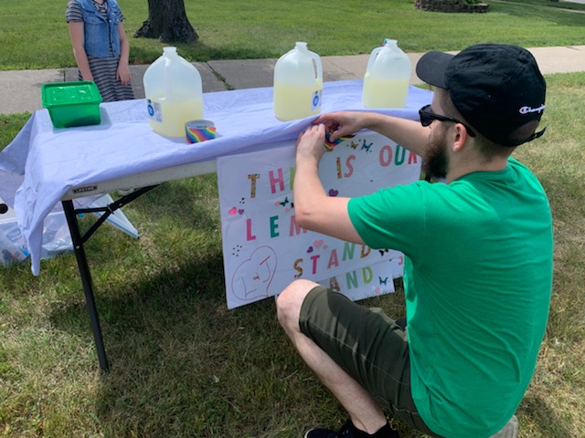 lemonade stand setup, lemonade stand, grand forks north dakota